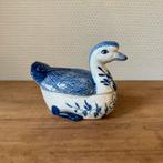 Vintage Chinees Blauw en Wit Porseleinen Eendje, Botereendje, Antiek en Kunst, Antiek | Keramiek en Aardewerk, Ophalen of Verzenden