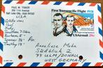 USAirmail briefkaart met geschreven tekst aan de acherzijde, Verzenden, Beschreven, Rest van de wereld