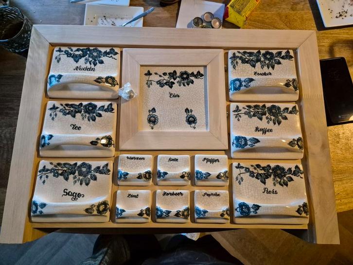 Vintage Kruidenkast met lades, Huis en Inrichting, Kasten | Buffetkasten, Minder dan 100 cm, 50 tot 100 cm, 25 tot 50 cm, Ophalen of Verzenden