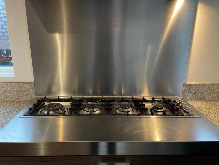 Boretti Glaskookplaat met 4 horizontale kookpitten, Witgoed en Apparatuur, Kookplaten, Gebruikt, Vrijstaand, Gas, 4 kookzones