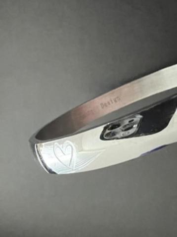 Armband click-on RVS hartje inscriptie - Love Embrace Design beschikbaar voor biedingen