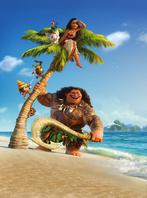 Disney Vaiana vlies behang Maui - Moana fotobehang, Verzenden, Nieuw, Wanddecoratie