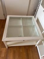 IKEA Salon Tafel - Wit met Glas, Huis en Inrichting, Tafels | Salontafels, Ophalen, Kunststof, Gebruikt, Vierkant