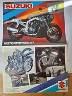 uitklapfolder Suzuki modellen 1987, Motoren, Ophalen of Verzenden, Suzuki