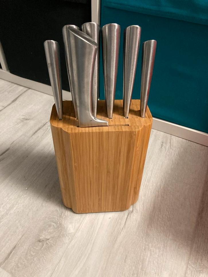 Vivo Messenblok - Gebruikt, Huis en Inrichting, Keuken | Bestek, Gebruikt, Bestekset, Rvs of Chroom, Ophalen