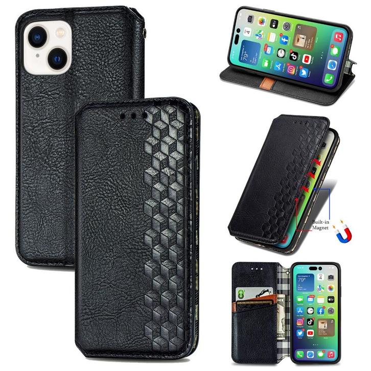 Luxe PU Lederen Wallet Case Set voor iPhone 14 _ Zwart, Telecommunicatie, Mobiele telefoons | Hoesjes en Frontjes | Apple iPhone