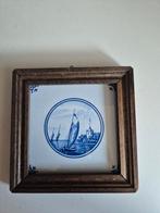 Delfts Blauw Tegeltableau met Zeilschip tiggelaar, Antiek en Kunst, Antiek | Wandborden en Tegels, Ophalen of Verzenden