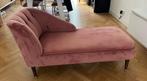 Chaise longue oud rose velours, Huis en Inrichting, Minder dan 150 cm, Minder dan 75 cm, Eenpersoons, Zo goed als nieuw