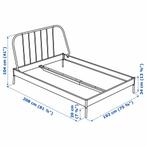 Bed Ikea (zo goed al nieuw), Huis en Inrichting, Slaapkamer | Bedden, Ophalen, Tweepersoons, 190 cm of minder, Zo goed als nieuw