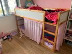 Hoogslaper/omkeerbed Kura Ikea met gordijntjes!, Kinderen en Baby's, Kinderkamer | Bedden, Ophalen, Gebruikt, 70 tot 85 cm, Hoogslaper of Stapelbed