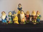 Vintage, grote kaarsenset Sneeuwwitje en de 7 dwergen, Ophalen of Verzenden, Sneeuwwitje of Doornroosje, Gebruikt, Beeldje of Figuurtje