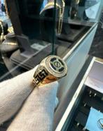 Prachtige 18k gouden Ring met onyx, Sieraden, Tassen en Uiterlijk, Ringen, Ophalen of Verzenden, Goud, Dame