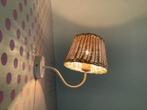 Zacht roze rieten lamp, Huis en Inrichting, Ophalen of Verzenden, Zo goed als nieuw, Overige materialen, Huiselijk