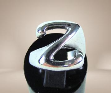 Grote zware DCW 835 zilveren MODERNISTISCHE zigzag ring! beschikbaar voor biedingen