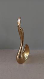Vintage messing zwaan  Hoogte 20,5 cm en lang  8.5 cm ., Ophalen of Verzenden