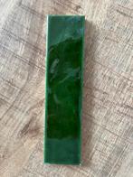 Emerald green glossy wandtegel 5x20cm, Doe-het-zelf en Verbouw, Tegels, Minder dan 5 m², Wandtegels, Keramiek, Zo goed als nieuw