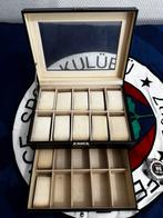 SİERADENDOOS – Horloges | Zwart | Leer, Zwart, Ophalen of Verzenden, Zo goed als nieuw, Met slot