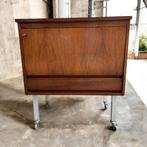 Vintage barkast op wieltjes / retro minibar of bijzetkast, Ophalen, Noord-Holland