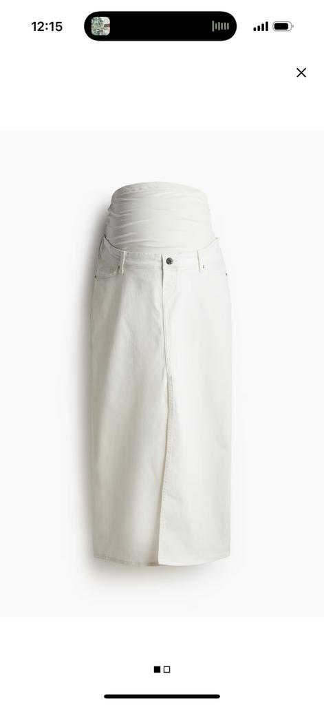 Nieuwe mama denim midi rok H&M maat XS, Kleding | Dames, Rokken, Nieuw, Maat 34 (XS) of kleiner, Wit, Onder de knie, Ophalen