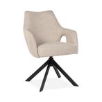 Luxe draaibare eetkamerstoelen 6stuks 4x Carissa + 2x Carita, Ophalen, Gebruikt, Stof