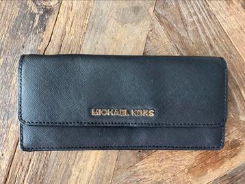 Michael Kors portemonnee- leer- zwart- smal beschikbaar voor biedingen