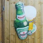 Heineken reclamebord. Bord is van kunststof., Verzamelen, Biermerken, Ophalen, Zo goed als nieuw, Reclamebord, Plaat of Schild