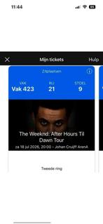 Theweeknd concert 18 juli - bied bedrag is beide kaartjes, Tickets en Kaartjes, Twee personen