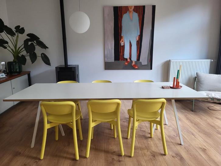 HAY Loop stand Tafel - 250 x 92 cm, Huis en Inrichting, Tafels | Eettafels, Gebruikt, 50 tot 100 cm, 200 cm of meer, Vijf personen of meer