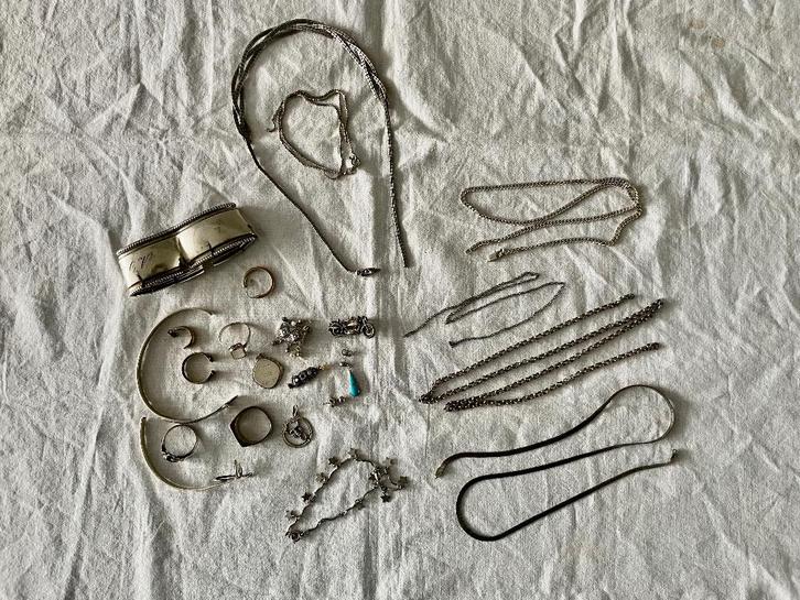 110 gram SLOOPZILVER gemerkt - WD014, Sieraden, Tassen en Uiterlijk, Antieke sieraden, Ketting, Zilver, Ophalen of Verzenden