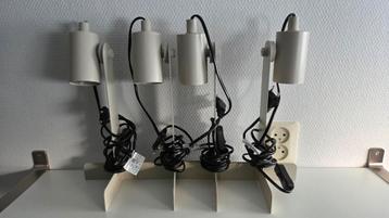 4x IKEA Tafellamp Bureaulamp Zand kleur + Lampjes beschikbaar voor biedingen