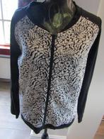 F220 So Soire mt L vest jasje zwart wit rits model Aleeza, So Soire, Verzenden, Zwart, Maat 42/44 (L)