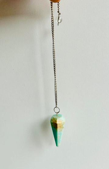 Amazoniet Pendel, 3,5x1,5cm, Spiritueel, zie details beschikbaar voor biedingen