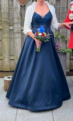 Blauwe jurk met spaghetti bandjes. Maat 38-40., Kleding | Dames, Trouwkleding en Trouwaccessoires, Ophalen, Zo goed als nieuw