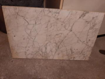 wit zwart gevlamde marmeren plaat blad boven wastafel 63x40 beschikbaar voor biedingen