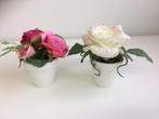 2 kunstplantjes - rozen, Huis en Inrichting, Woonaccessoires | Kunstplanten en Kunstbloemen, Binnen, Gebruikt, Ophalen of Verzenden