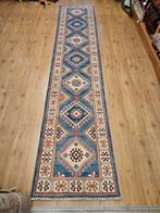 Handgeknoopt oosters tapijt loper kazak 398x83, Info@SlatsAntiek.nl, Crème, Perzisch, Vof Slats Antiek
