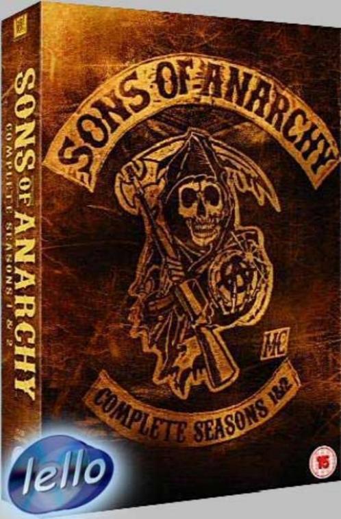 Sons of Anarchy, Seizoen 1 & 2, 8-disc Box, nieuw, niet NLO, Cd's en Dvd's, Dvd's | Tv en Series, Nieuw in verpakking, Drama, Boxset