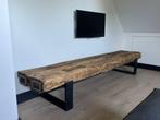 Tv meubel spoorbielzen, Ophalen, Zo goed als nieuw, 25 tot 50 cm, Rechthoekig