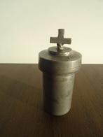 Tin flesje kruis infirmorum voor het heilig oliesel 18e eeuw, Ophalen of Verzenden