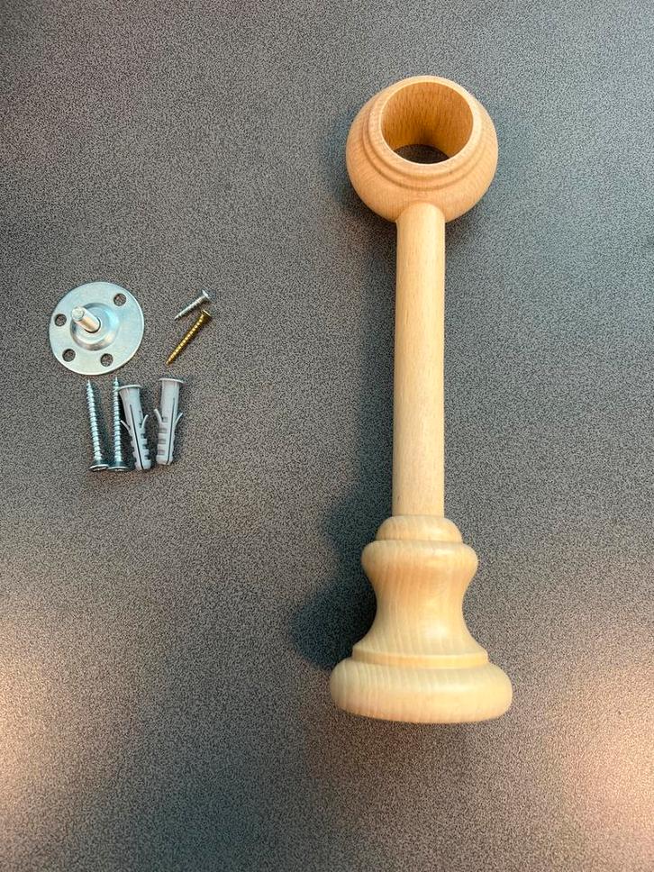 Houten Gordijnroede Houder - Nieuw, Huis en Inrichting, Stoffering | Gordijnen en Lamellen, Nieuw, Minder dan 100 cm, Minder dan 50 cm