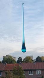 Raamdecoratie, blauwe druppel van glas, lengte 26 cm, Ophalen of Verzenden, Zo goed als nieuw