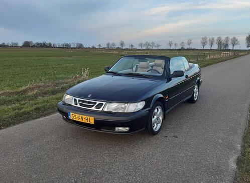 Saab 9-3 S  -  Cabrio 2000 Blauw  -  Perfecte nazomer auto!, Auto's, Saab, Particulier, Saab 9-3, Airbags, Climate control, Elektrische buitenspiegels
