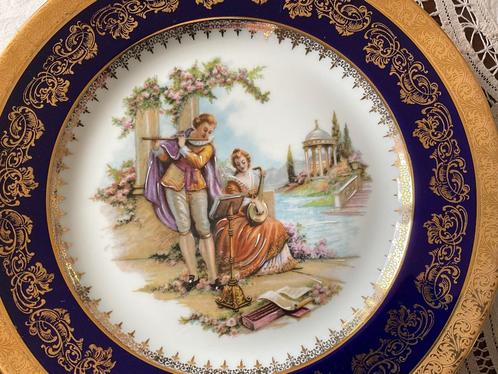Limoges porselein bord met staander - diameter 25 cm, Antiek en Kunst, Antiek | Porselein, Ophalen of Verzenden