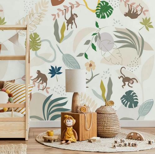 Behang Roomblush Monkey, Huis en Inrichting, Stoffering | Behang, minder dan 10 m², Ophalen
