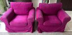 Twee Bemz fuchsia roze hoezen voor de IKEA Ektorp fauteuil, Huis en Inrichting, Ophalen of Verzenden, Gebruikt, 75 tot 100 cm