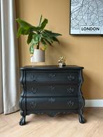 Vintage Buikkastje - mat zwart, Huis en Inrichting, Ophalen, Gebruikt, 50 tot 100 cm, 3 of 4 laden