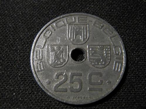 Oorlogsgeld WW2 bezet Belgie 25 Centimes 1942 (F-NL) #i60, Postzegels en Munten, Munten | België, Losse munt, Overig, Verzenden