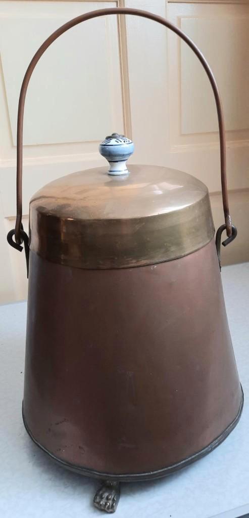 Grote rood koperen doofpot, Antiek en Kunst, Antiek | Woonaccessoires, Ophalen of Verzenden