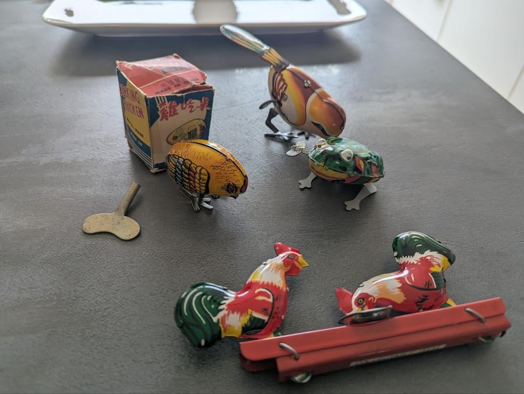 Ouderwets blikken opwind speelgoed/ tin toys, Antiek en Kunst, Antiek | Speelgoed, Ophalen of Verzenden
