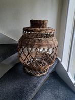 Riviera Maison rustic rattan kandelaar, Huis en Inrichting, Woonaccessoires | Kandelaars en Kaarsen, Ophalen, Zo goed als nieuw